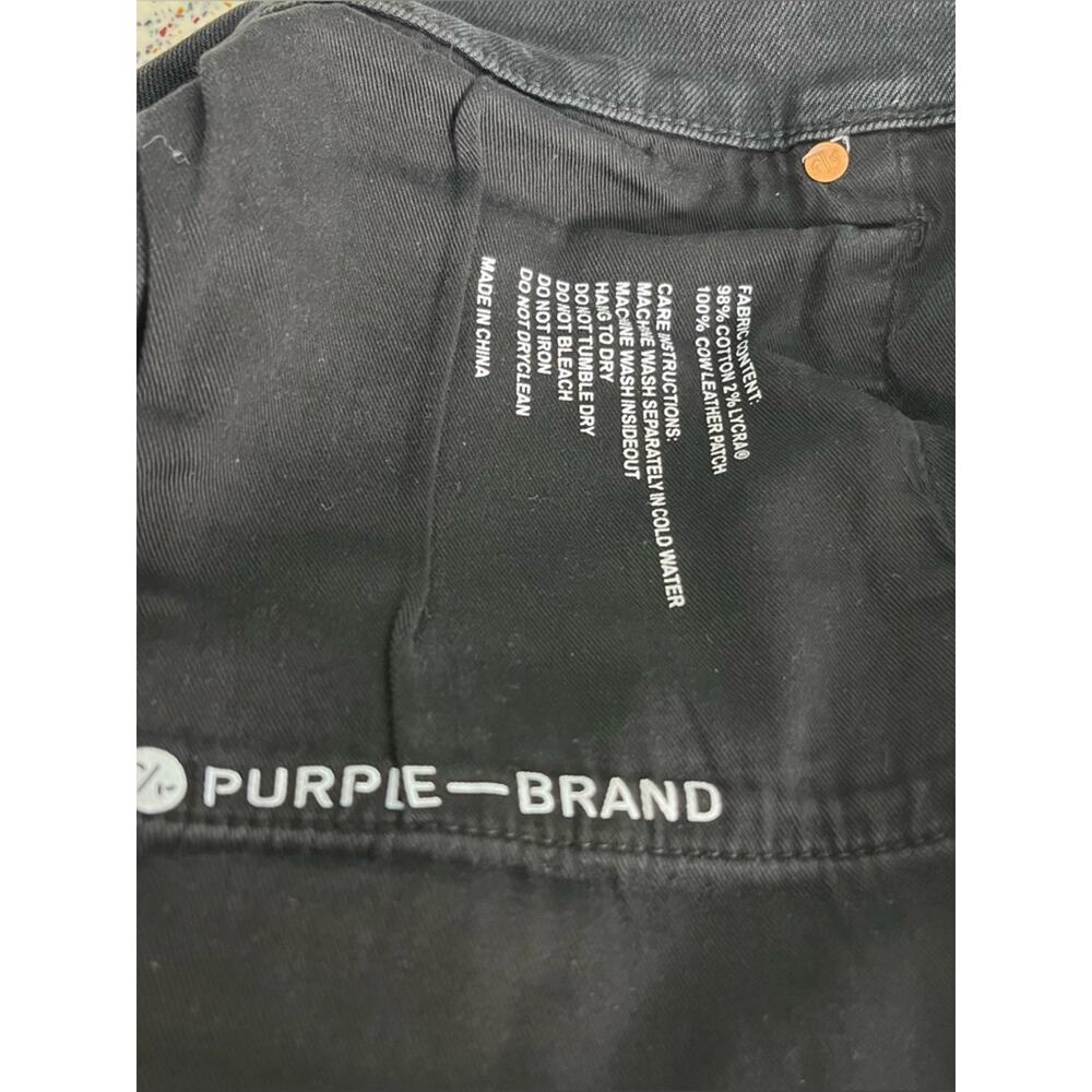 Purple Brand Men’s Cargo Pocket Jean Style P004 Black Denim Straight Leg Size 38 - Picture 4 of 9